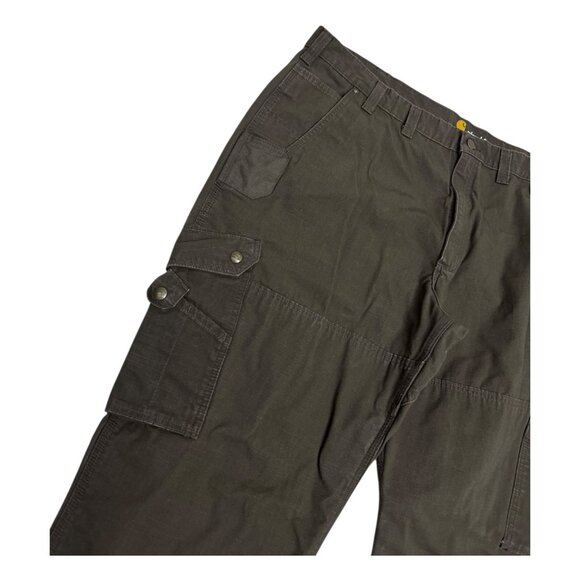 CARHARTT Relaxed Fit Forest Green Work Ripstop Cargo Pants Mens 44x32 - Picture 5 of 6